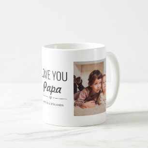 Caneca De Café Amo-Te Papá Foto Personalizada De Aniversário