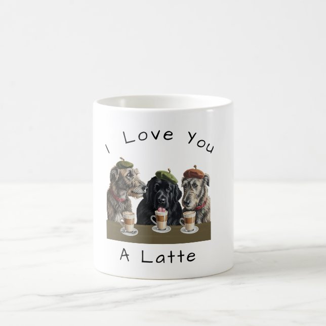 Caneca De Café Amo-te um Wolfhound Latte Irlandês (Centro)