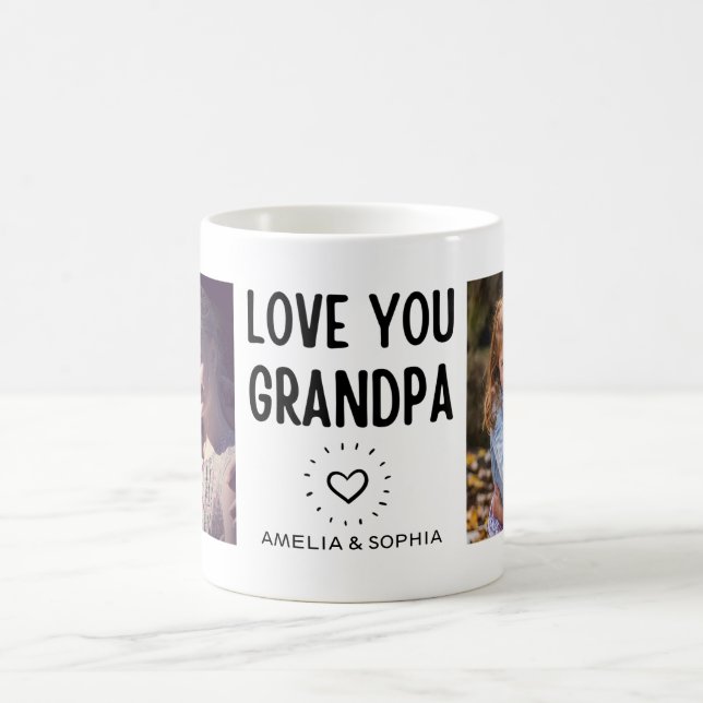 Caneca De Café Amo-Te Vovô PersonalizadoDuas Fotografias Texto Ma (Centro)