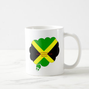 Caneca De Café Amo Texto Jamaica no Flag Art Impressão