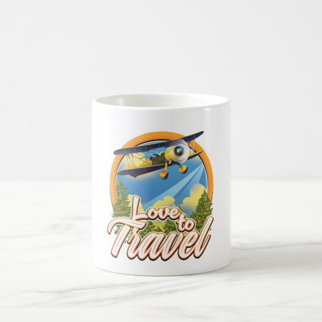 Caneca De Café Amo Viajar (Centro)