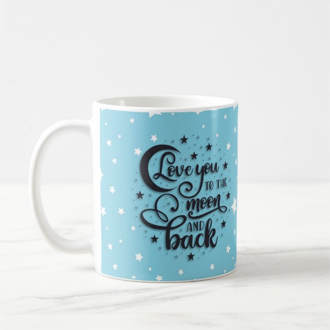 Caneca De Café Amo você até a lua e de volta (Esquerda)