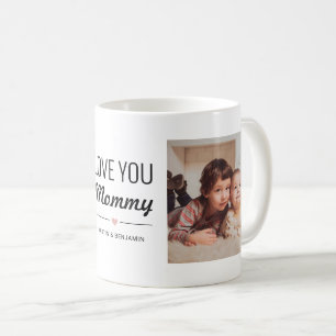 Caneca De Café Amo Você Mamãe Foto Personalizada De Aniversário