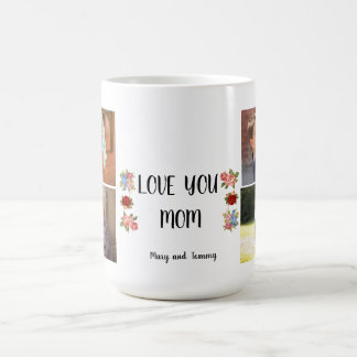 Caneca De Café Amo Você Mamãe Roteiro Angela Design Floral Envolt