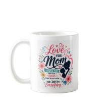 Amo Você Mamãe Tipografia Floral Design Dia das Mã