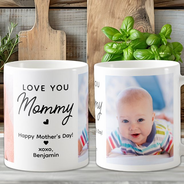 Caneca De Café Amo Você Mamãe Um Dia de as mães Personalizado 2 F (Criador carregado)