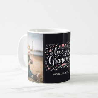 Caneca De Café Amo Você Vovó 2 Foto Presente Personalizado para A