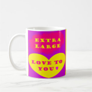 CANECA DE CAFÉ AMO VOCÊS DOIS DESIGNS EM UM LEMÃO DE ROSA