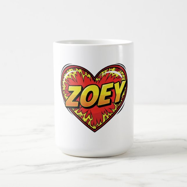 Caneca De Café Amo Zoey (Centro)