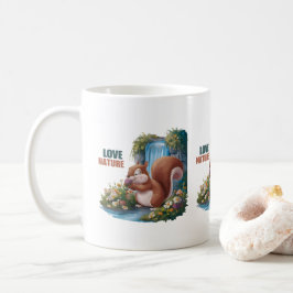 Caneca De Café Amor à Nature Esquilo Engraçado