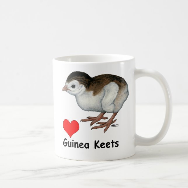 Caneca De Café Amor a pintinhos de galinha-d'angola (Direita)