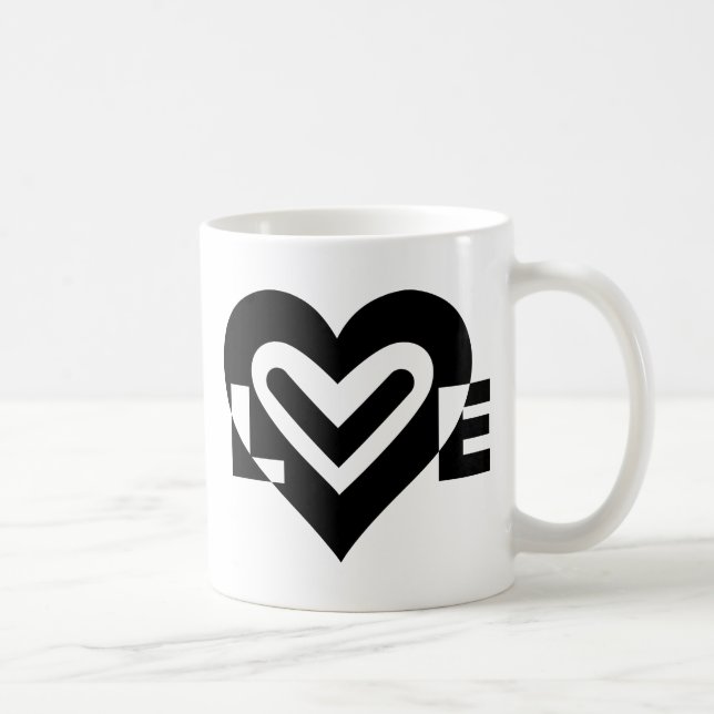 Caneca De Café Amor a Preto (Direita)