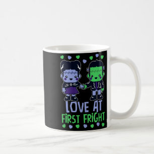 Caneca De Café Amor À Primeira Medo Kawaii Monstro de Frankenstei