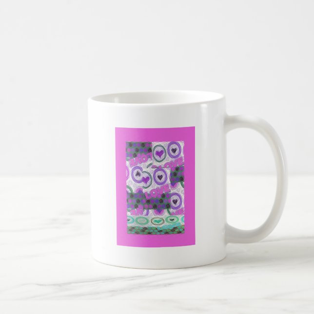 Caneca De Café Amor Adorável, Coração, Impressão (Direita)