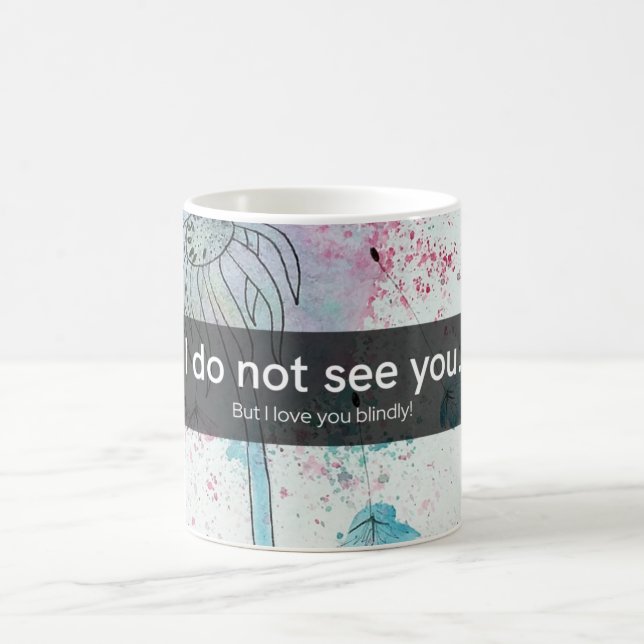 Caneca De Café Amor além da vista: Inspiração Floral (Centro)