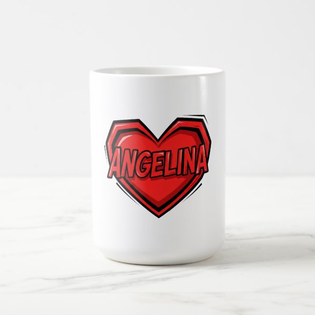 Caneca De Café Amor Angelina (Centro)