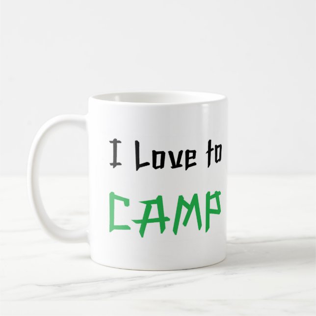 Caneca De Café amor ao acampamento (Esquerda)