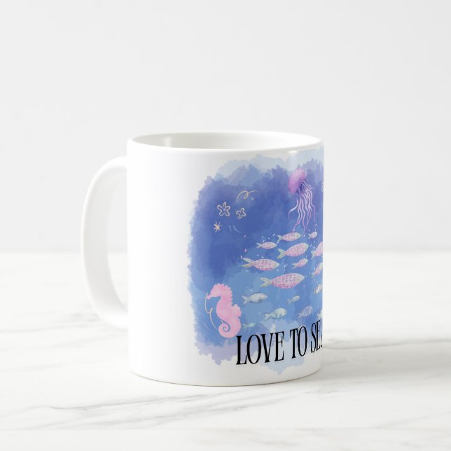 CANECA DE CAFÉ AMOR AO MAR (Frente Esquerda)