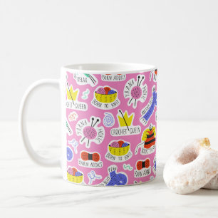 Caneca De Café Amor ao Tricô e Crochê