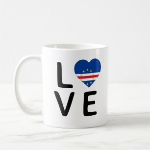 Caneca De Café Amor - Bandeira Cabo Verde