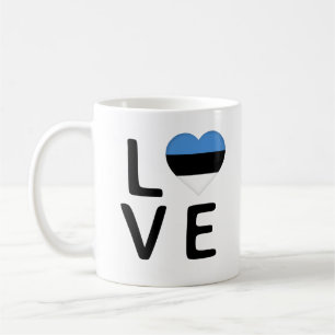 Caneca De Café Amor - Bandeira da Estônia