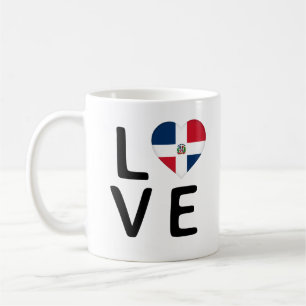 Caneca De Café Amor - Bandeira da República Dominicana