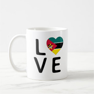 Caneca De Café Amor - Bandeira de Moçambique