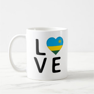 Caneca De Café Amor - Bandeira Ruanda