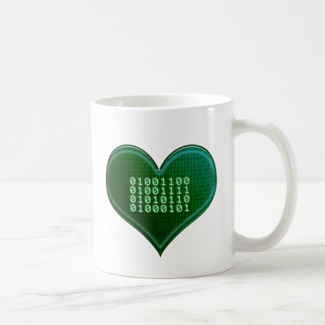 Caneca De Café AMOR binário (Direita)
