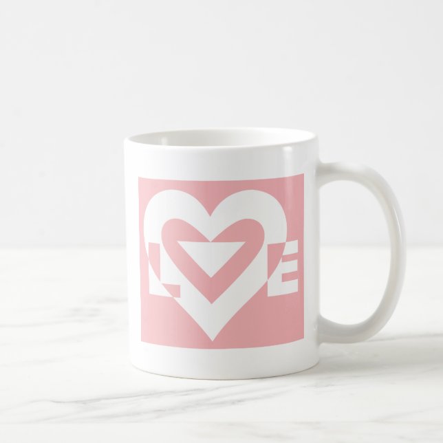 Caneca De Café Amor branco a rosa (Direita)