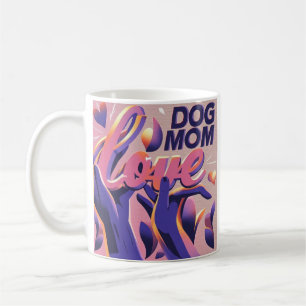 Caneca De Café Amor Cachorro Mãe Rosa Roxo
