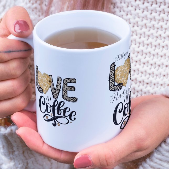 Caneca De Café Amor Café cômico e giro citações para ela (Criador carregado)