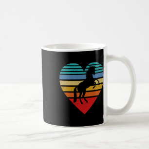 Caneca De Café Amor com Animais do Coração de Cavalo Retro