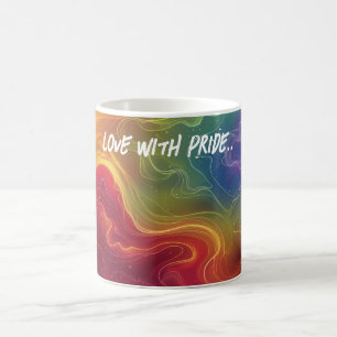 Caneca De Café Amor com Arte Digital do Orgulho