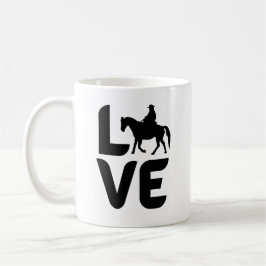 Caneca De Café Amor com Cavalo Ocidental como O