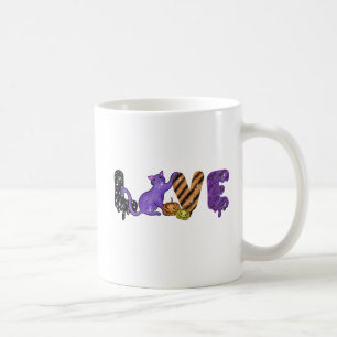 Caneca De Café Amor com Gato Bonito para o Dia das Bruxas