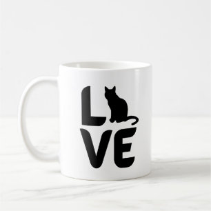Caneca De Café Amor com um Gato como O