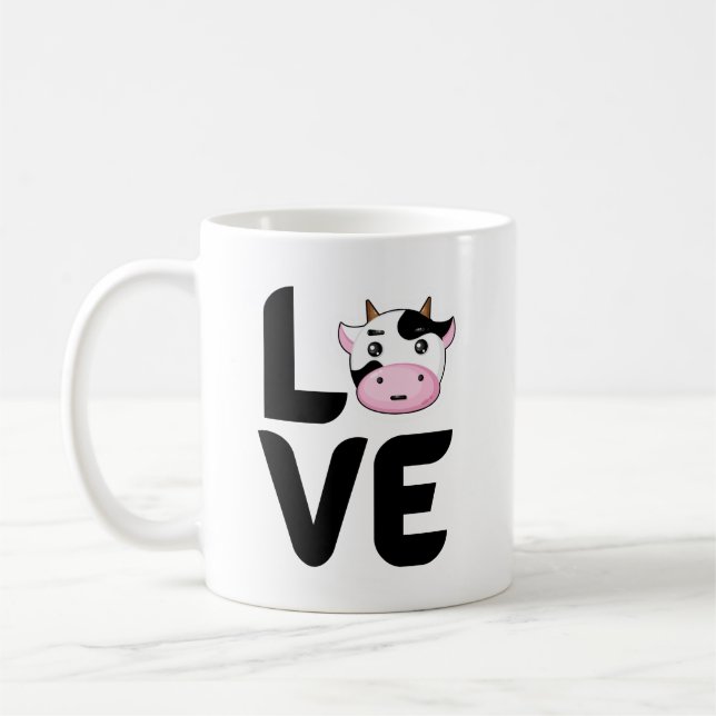 Caneca De Café Amor com uma vaca O (Esquerda)