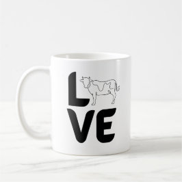 Caneca De Café Amor com Vaca como O