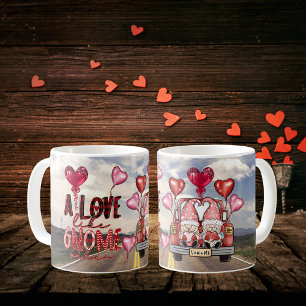 Caneca De Café Amor Como Gnome Outro Dia de os namorados