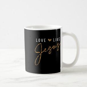 Caneca De Café Amor Como Jesus Coração de Leopardo Fé Cristã Cren