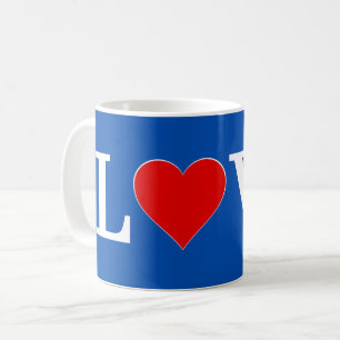 Caneca De Café AMOR, Coração, baseado em texto, tipografia, min