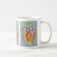 Amor Coração Guardião Arte Anjo Café Mug ou Taça