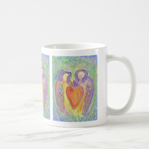 Caneca De Café Amor Coração Guardião Arte Anjo Café Mug ou Taça