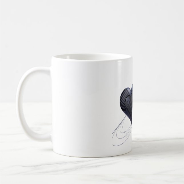 Caneca De Café Amor Corações Bebem Mug (Esquerda)
