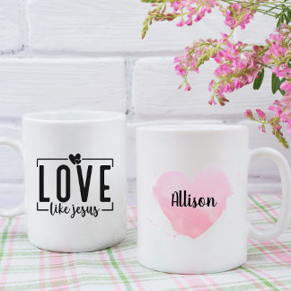 Caneca De Café Amor Cristão Como Jesus Bíblia Verdadeiramente Per
