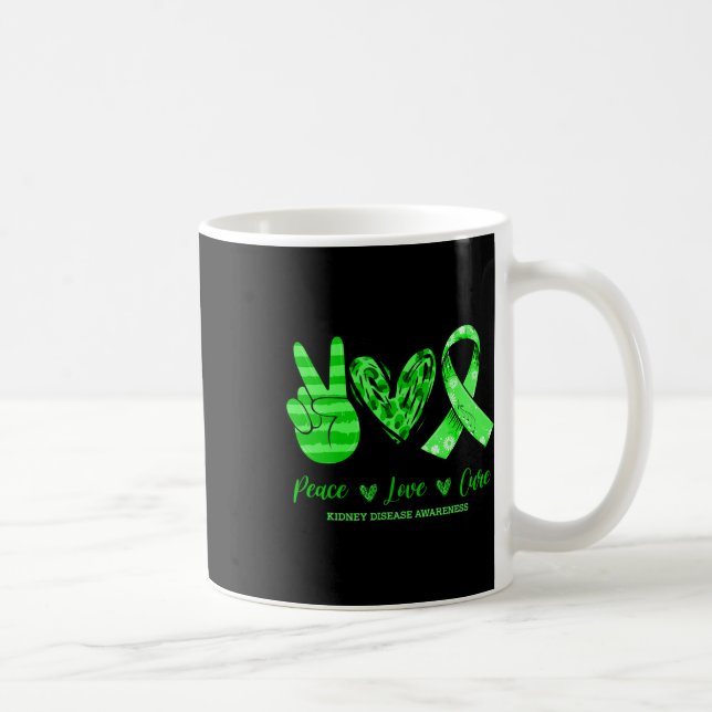Caneca De Café Amor Cura Doença Renal Consciência 3 (Direita)