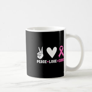 Caneca De Café Amor Cura Fita Cor-de-rosa Sensibilização do Cance
