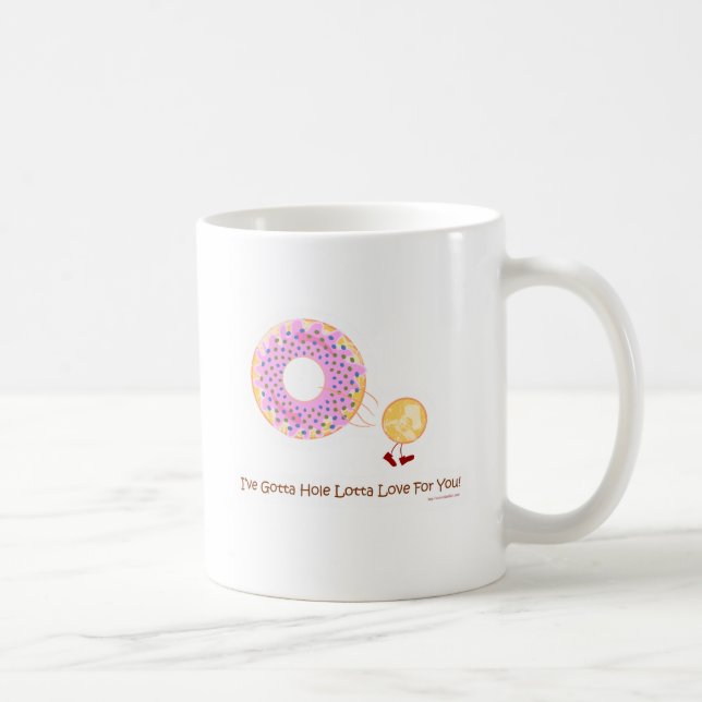 Caneca De Café Amor de Buraco de Donut (Direita)