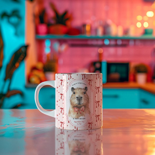 Caneca De Café Amor de Capivara: Sem Mentira no Dia dos Namorados (Criador carregado)